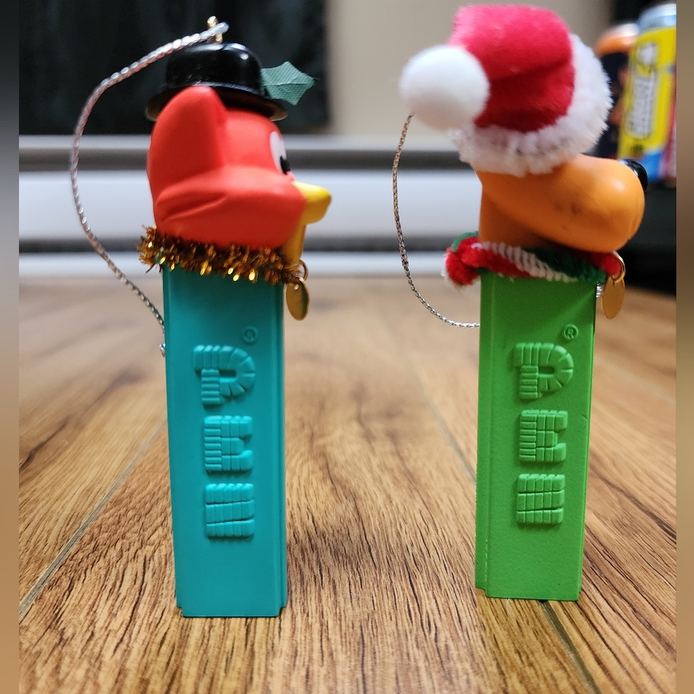 Pez Cat and Dog Duo Christmas Tree Ornaments
